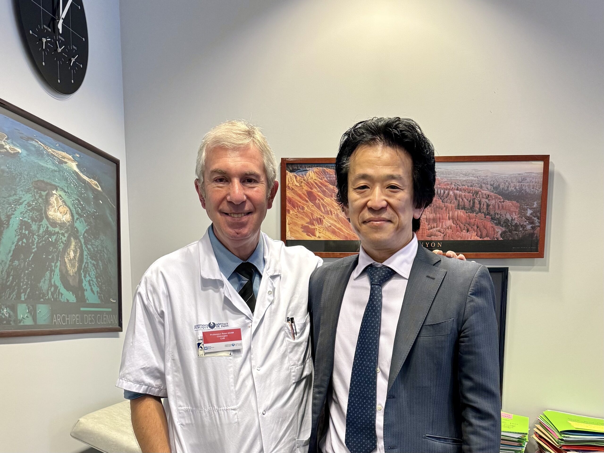 Yoshinori Kagawa 賀川　義規 Hospital Paul Brousse in Paris Rene Adam Prof. Adam is definitively opening the new era in the treatment for liver mets of CRC with hope of patients and their families. I was more than happy to feel their great hospitality and atmosphere, and made me more passionate for treatment developments for CRC.